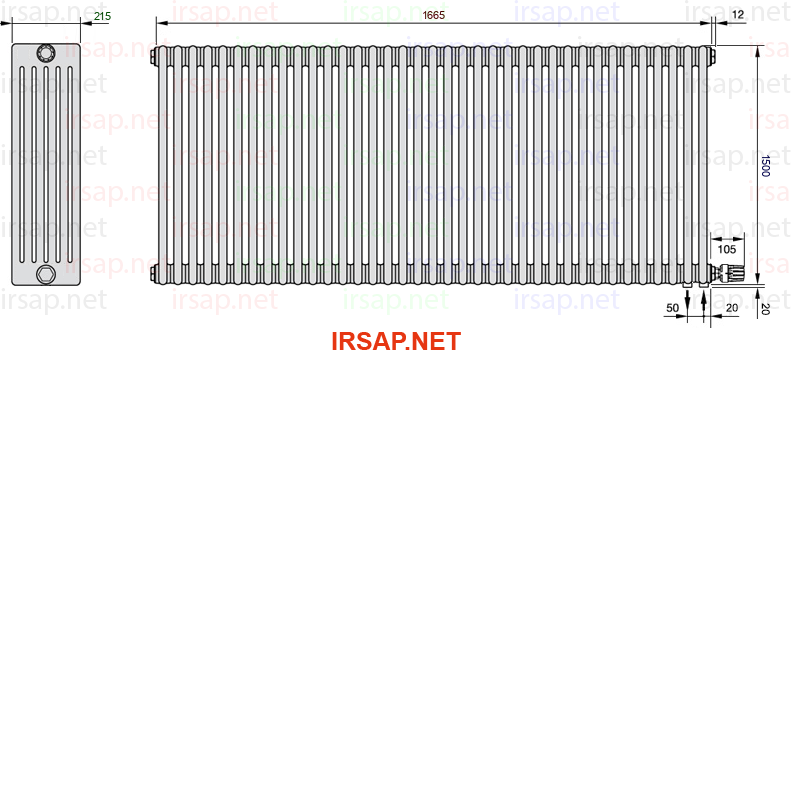 Радиатор IRSAP Tesi 61500/37 T26 CL 01